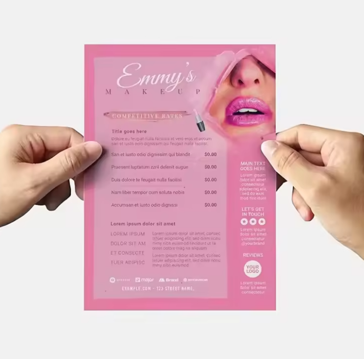 Commercial Flyer Printing - Customized A5 A6 high-quality glossy paper