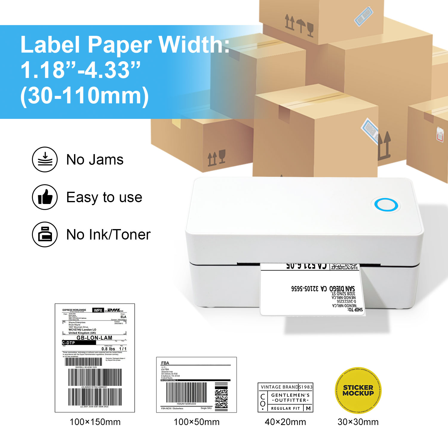 OEM 110mm 4*6Inch Direct Therm - огляд і ціна Commercial Label Printing Machine