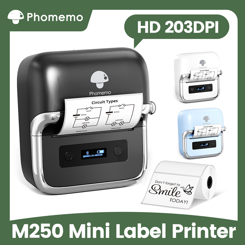 Phomemo M250 Label Maker 75mm  - огляд і ціна Commercial Shirt Printing Machine