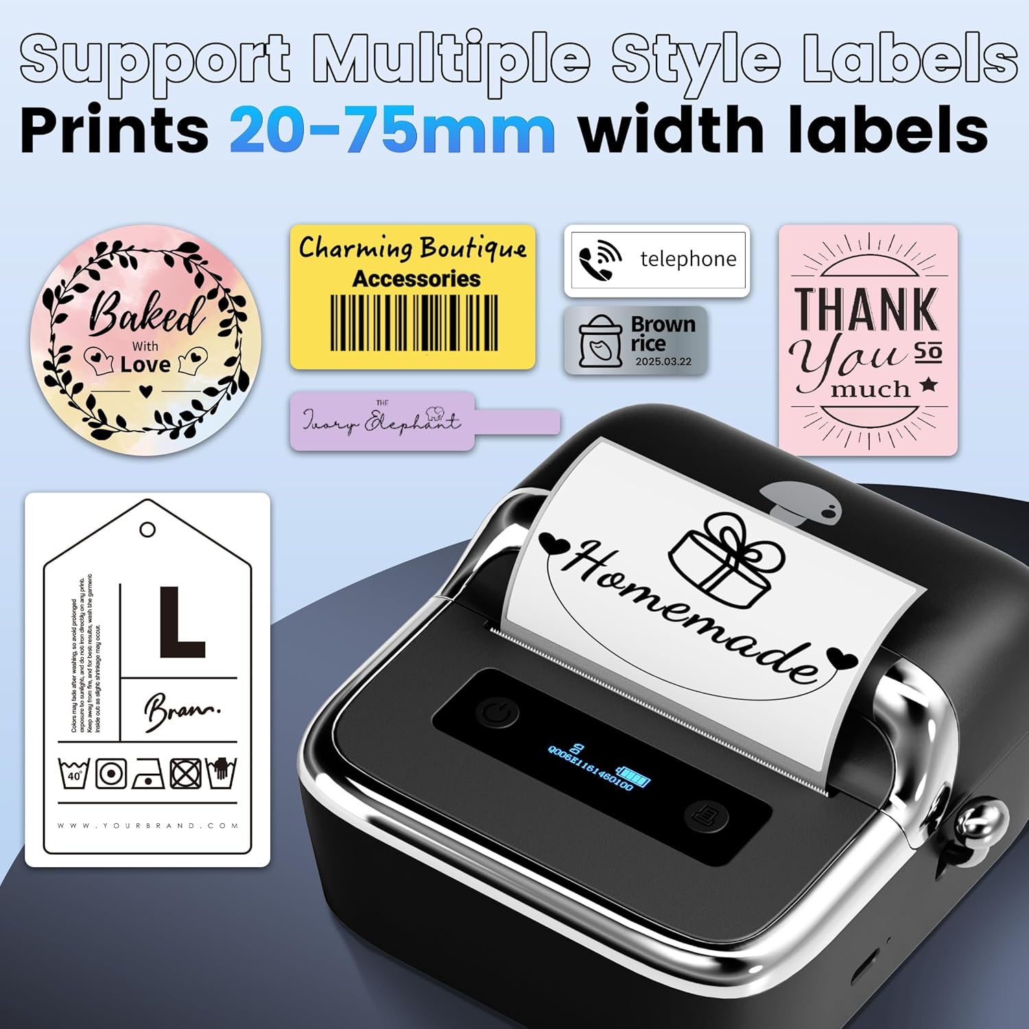 Phomemo M250 Label Maker 75mm  - огляд і ціна Commercial Shirt Printing Machine